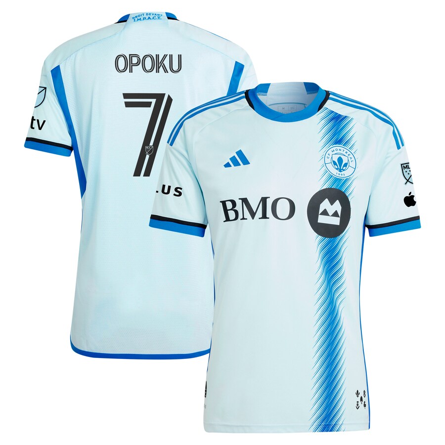 Men's CF Montreal Kwadwo Opoku adidas Light Blue 2024 La Main Authentic Player Jersey - Puhuasuan