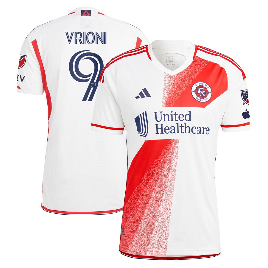 Men's New England Revolution Giacomo Vrioni adidas White 2023 Defiance Authentic Jersey - Puhuasuan
