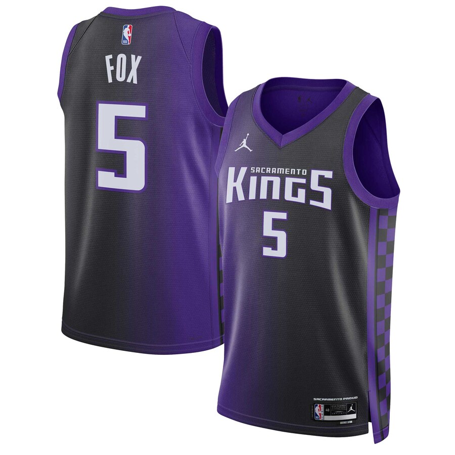 Unisex Sacramento Kings De'Aaron Fox Jordan Brand Purple Swingman Jersey - Statement Edition - Puhuasuan