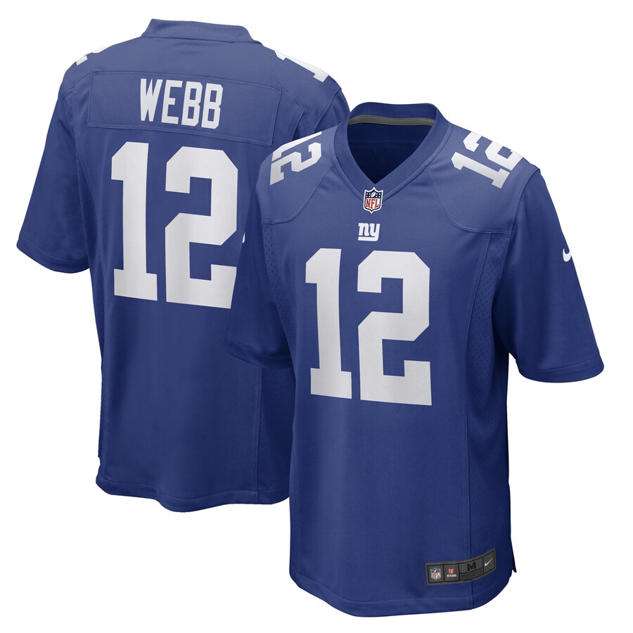 Men's New York Giants Davis Webb Nike Royal Game Player Jersey - Puhuasuan