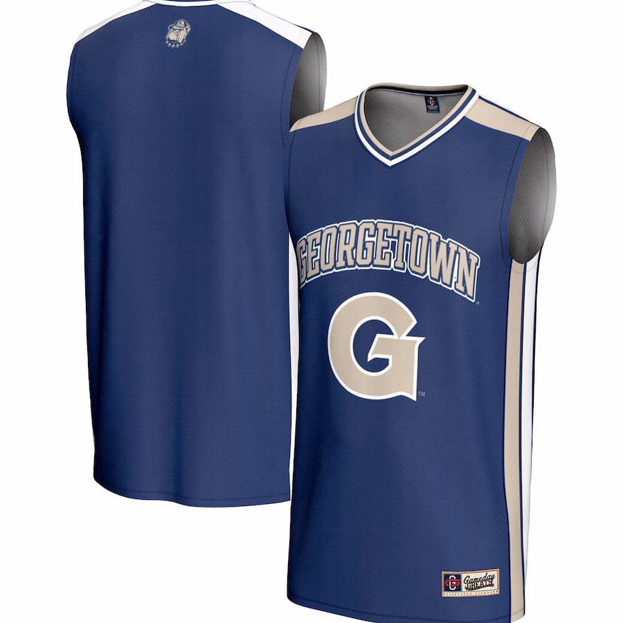 Men's GameDay Greats Navy Georgetown Hoyas Spirit Basketball Jersey - Puhuasuan