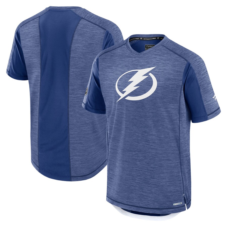 Men's Tampa Bay Lightning Fanatics Blue Authentic Pro Rink Tech T-Shirt - Puhuasuan