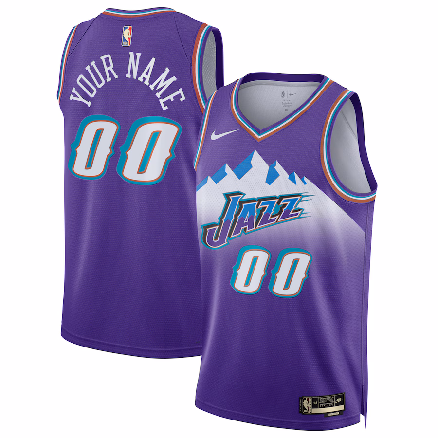 Unisex Utah Jazz Nike Purple 2022/23 Custom Swingman Jersey - Classic Edition - Puhuasuan