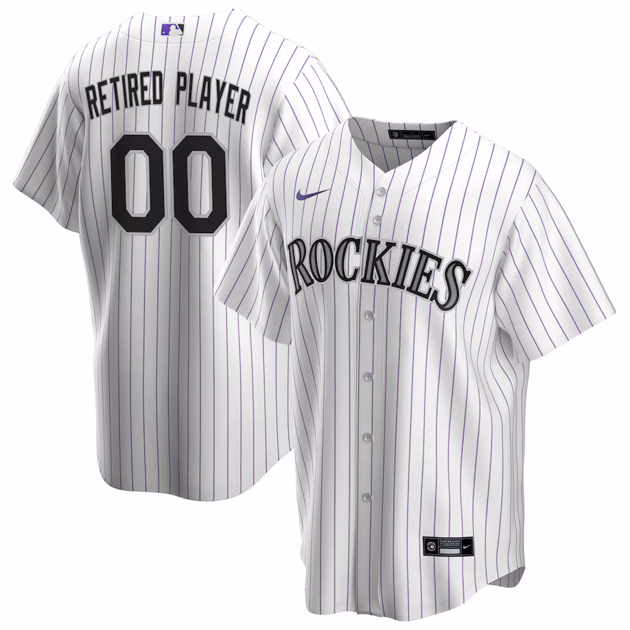 Men's Colorado Rockies Nike White Home Pick-A-Player Retired Roster Replica Jersey - Puhuasuan
