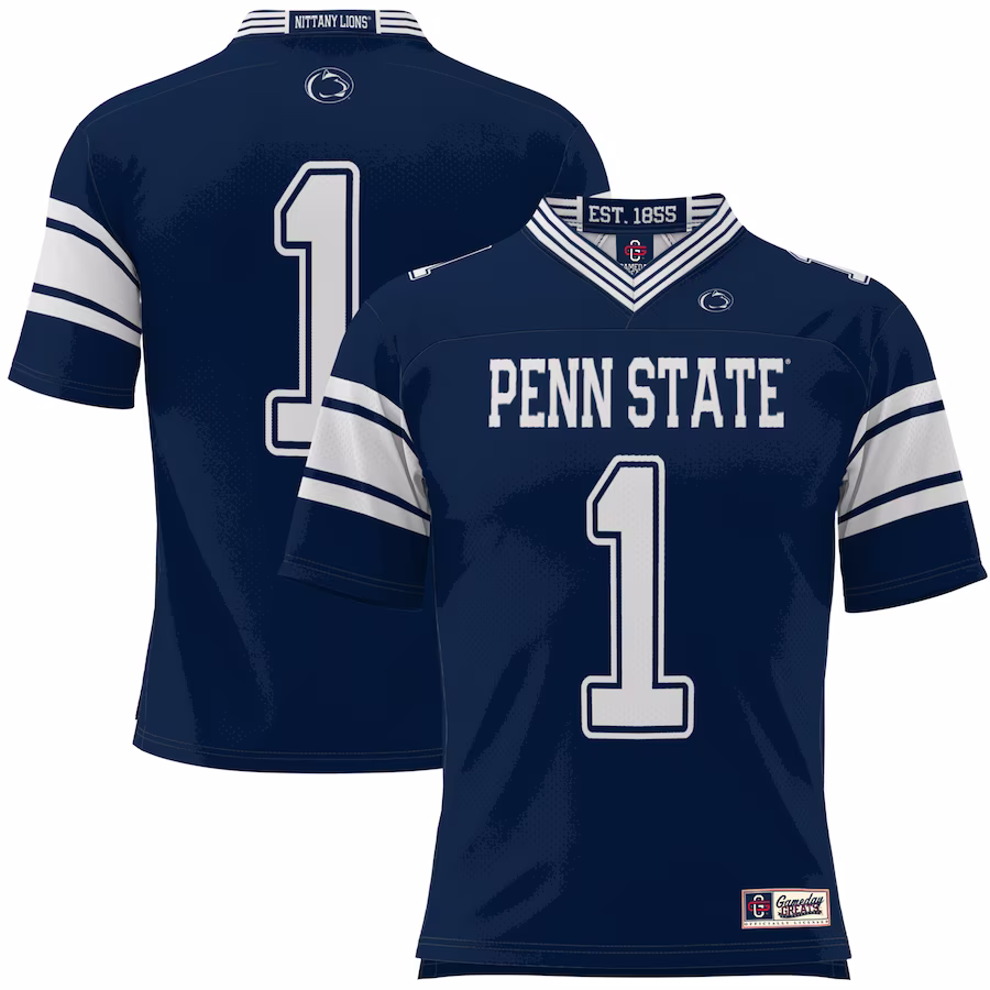 #1 Penn State Nittany Lions GameDay Greats Football Jersey - Navy - Puhuasuan