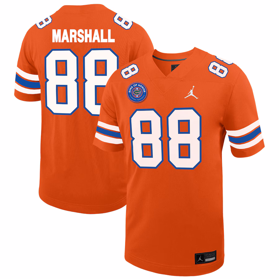 Men's Jordan Brand Wilber Marshall Orange Florida Gators Ring of Honor Untouchable Replica Jersey - Puhuasuan