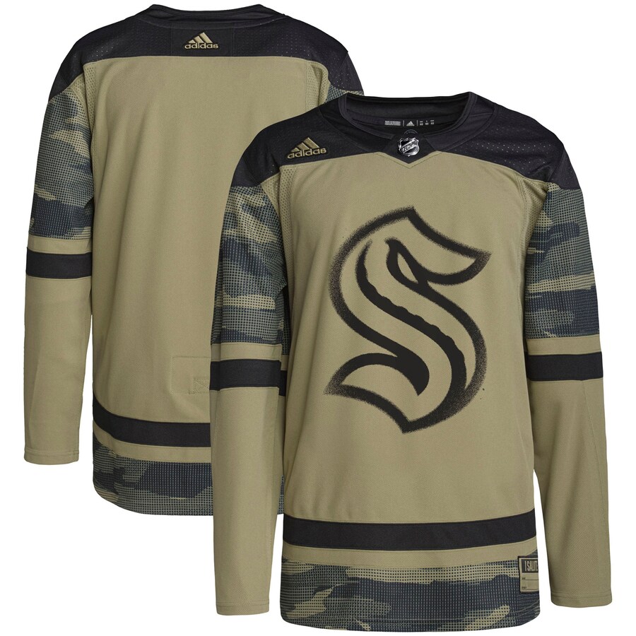 Men's Seattle Kraken adidas Camo Military Appreciation Team Authentic Practice Jersey - Puhuasuan