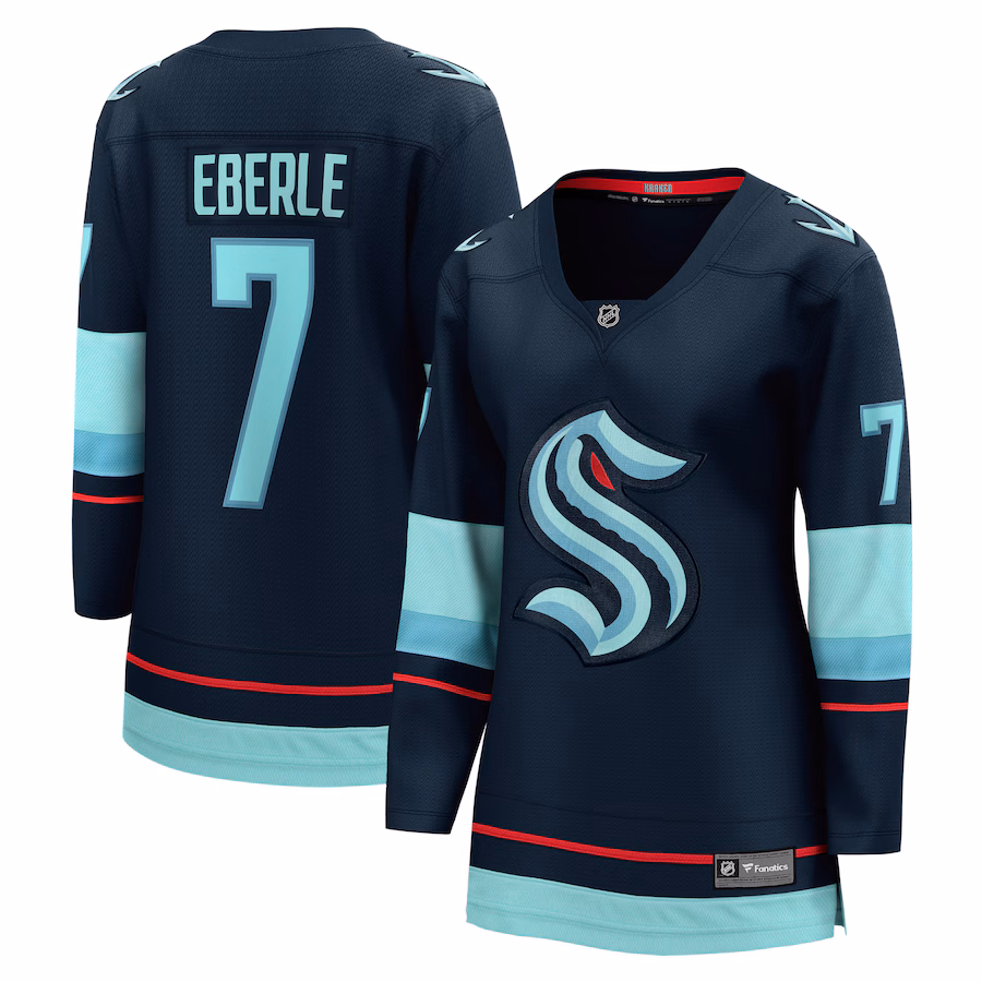 Women's Seattle Kraken Jordan Eberle Fanatics Navy Home Breakaway Player Jersey - Puhuasuan