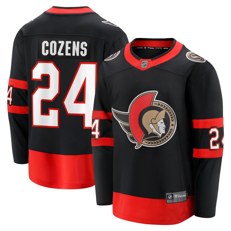 Men's Ottawa Senators Dylan Cozens Fanatics Black Home Breakaway Jersey - Puhuasuan