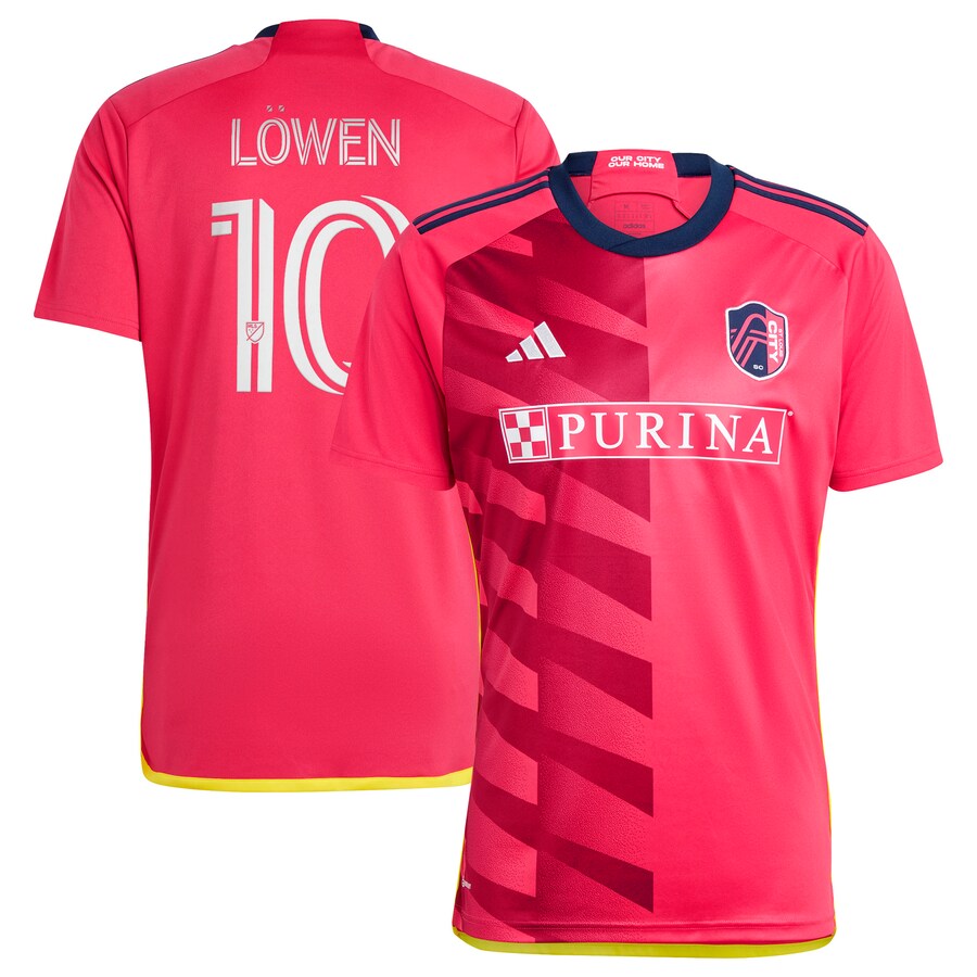 Men's St. Louis City SC Eduard L?wen adidas Red 2023 CITY Kit Replica Jersey - Puhuasuan
