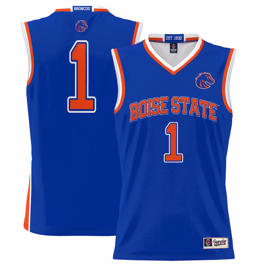 #1  Boise State Broncos GameDay Greats  Lightweight Basketball Jersey - Royal - Puhuasuan