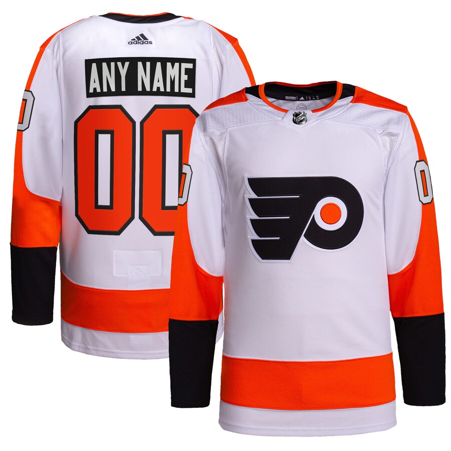 Men's Philadelphia Flyers adidas White Away Authentic Pro Custom Jersey - Puhuasuan
