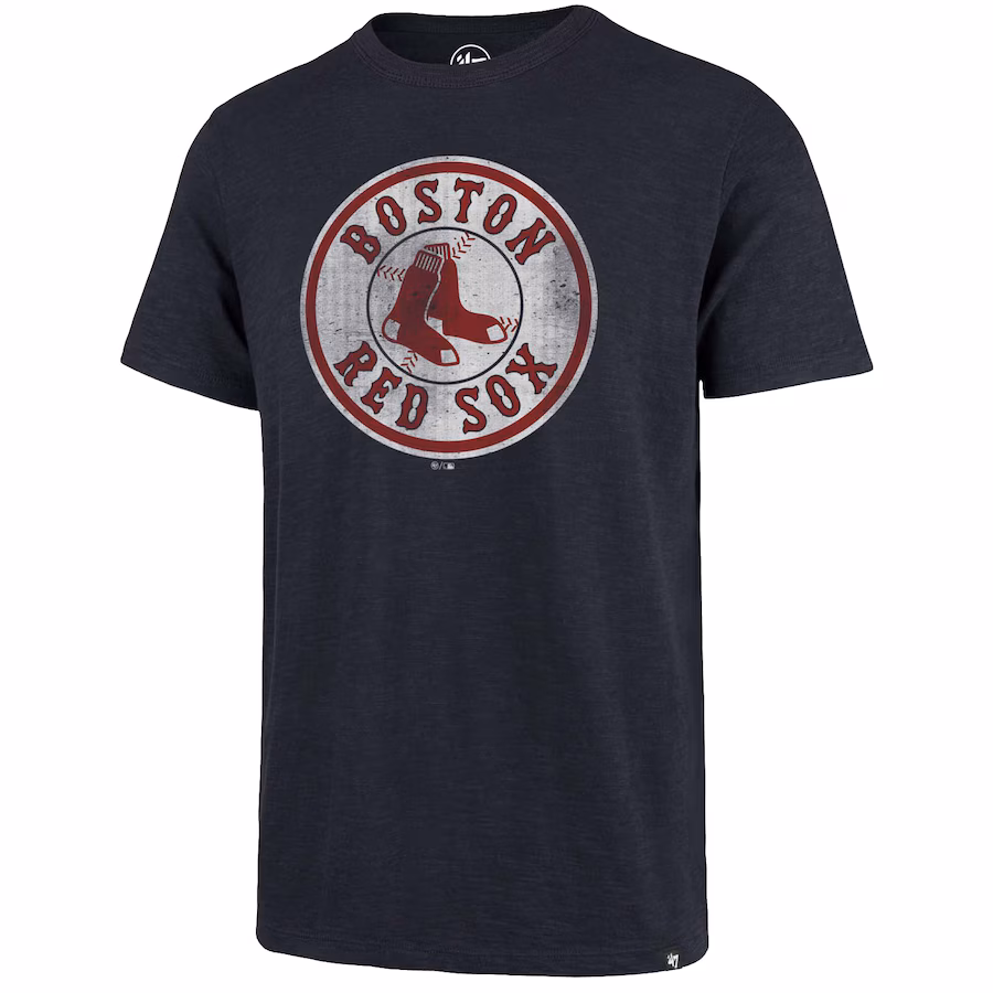 Men's Boston Red Sox '47 Navy Circle Logo Scrum T-Shirt - Puhuasuan