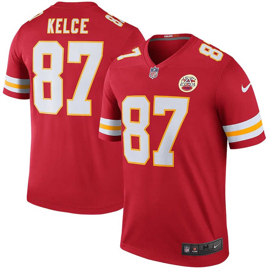Men's Kansas City Chiefs Travis Kelce Nike Red Legend Player Performance Top - Puhuasuan