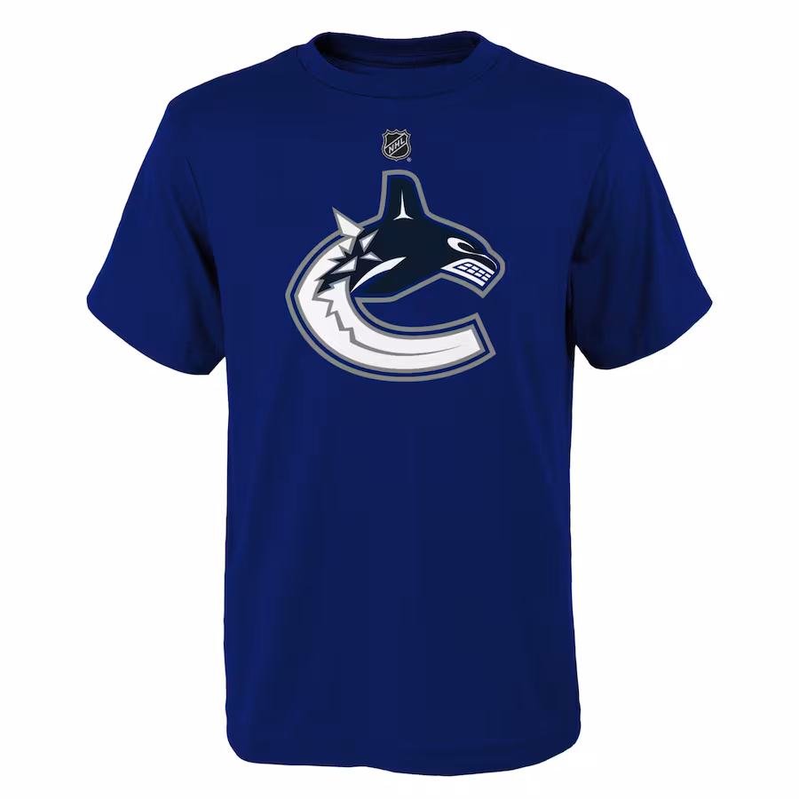 Youth Vancouver Canucks Blue Primary Logo T-Shirt - Puhuasuan