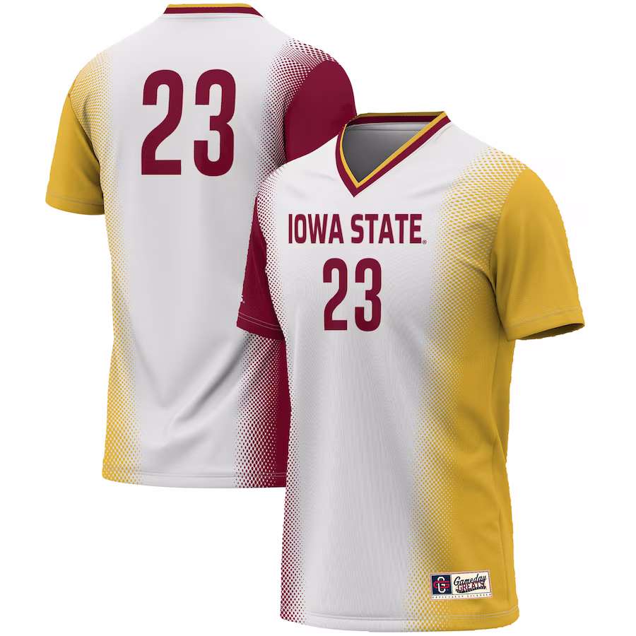 #23 Iowa State Cyclones GameDay Greats Youth  Lightweight Women's Soccer Jersey - White - Puhuasuan
