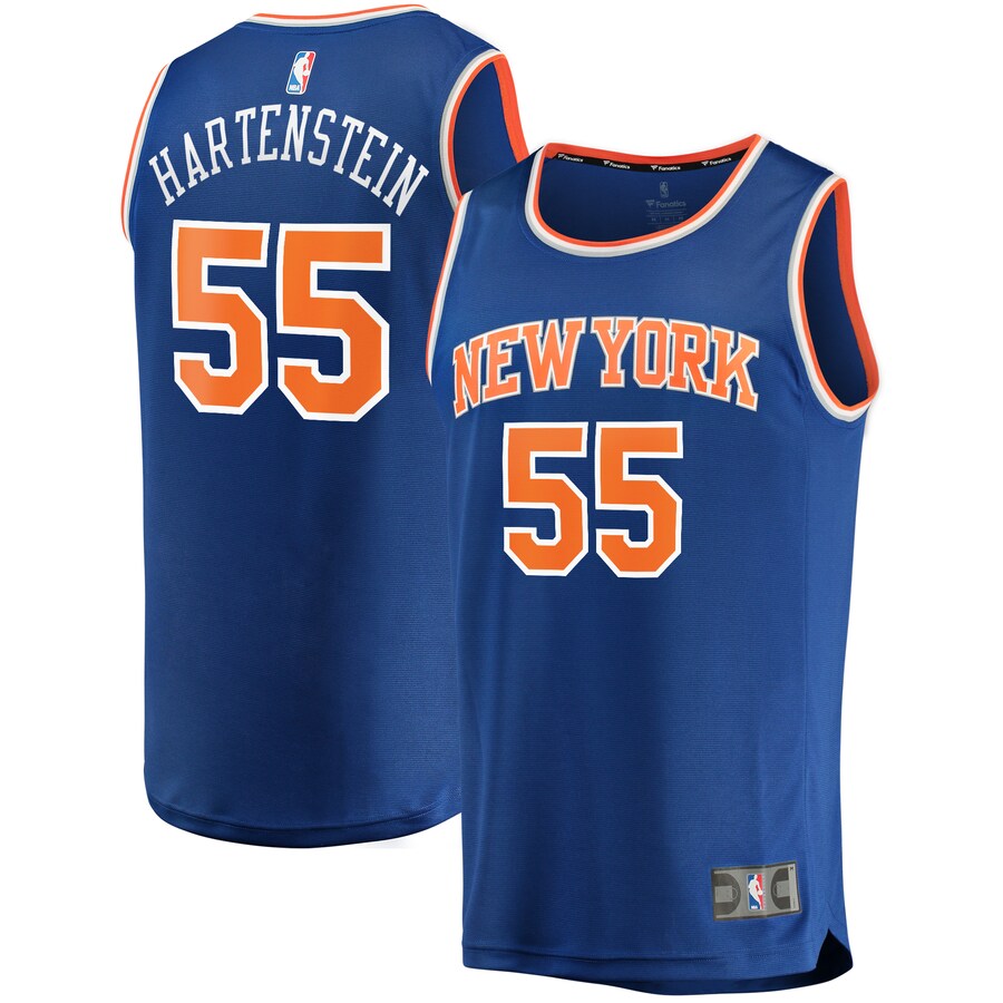 Men's New York Knicks Isaiah Hartenstein Fanatics Blue Fast Break Replica Jersey - Icon Edition - Puhuasuan