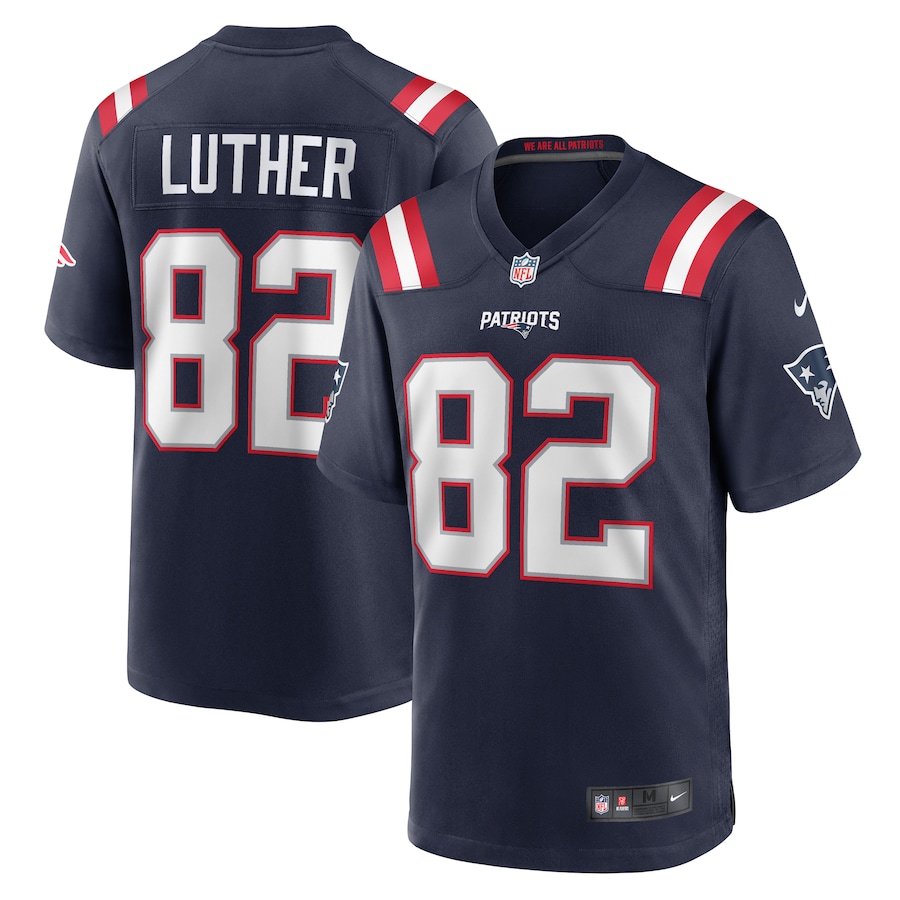 Men's New England Patriots T.J. Luther Nike  Navy Team Game Jersey - Puhuasuan