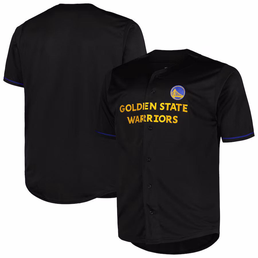 Men's Golden State Warriors Profile Black Big & Tall Pop Jersey - Puhuasuan