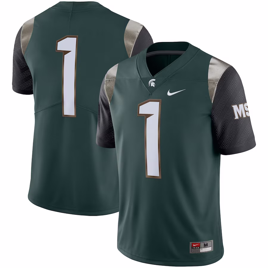 #1 Michigan State Spartans Nike Alternate Limited Jersey - Green - Puhuasuan