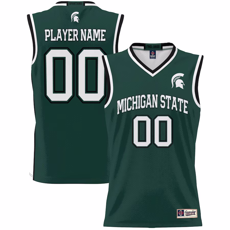 Michigan State Spartans GameDay Greats Youth NIL Pick-A-Player Lightweight Basketball Jersey - Green - Puhuasuan