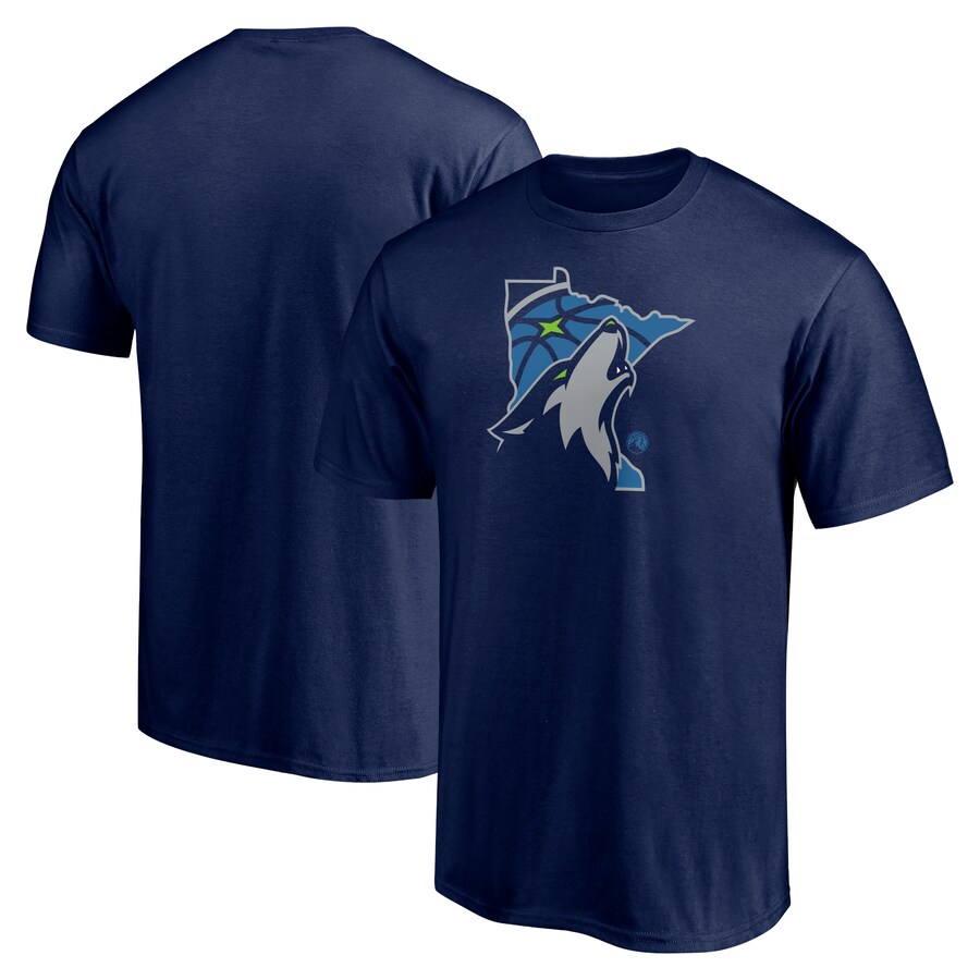 Men's Minnesota Timberwolves Navy Push Ahead T-Shirt - Puhuasuan