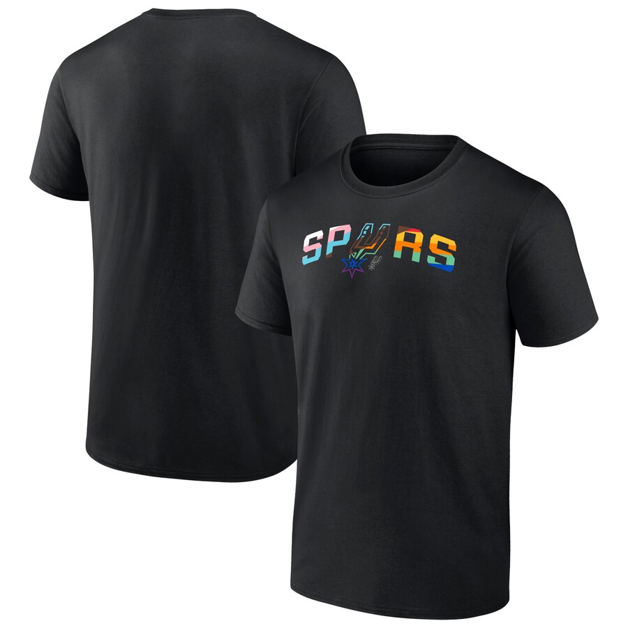Men's San Antonio Spurs Black Pride T-Shirt - Puhuasuan