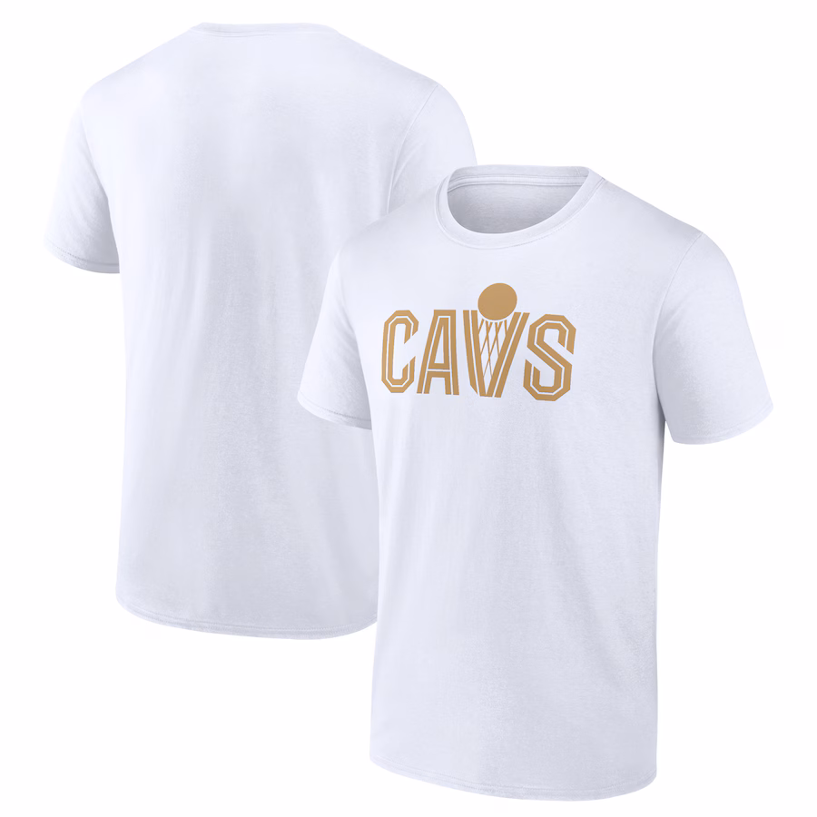 Men's Cleveland Cavaliers White Wordmark T-Shirt - Puhuasuan