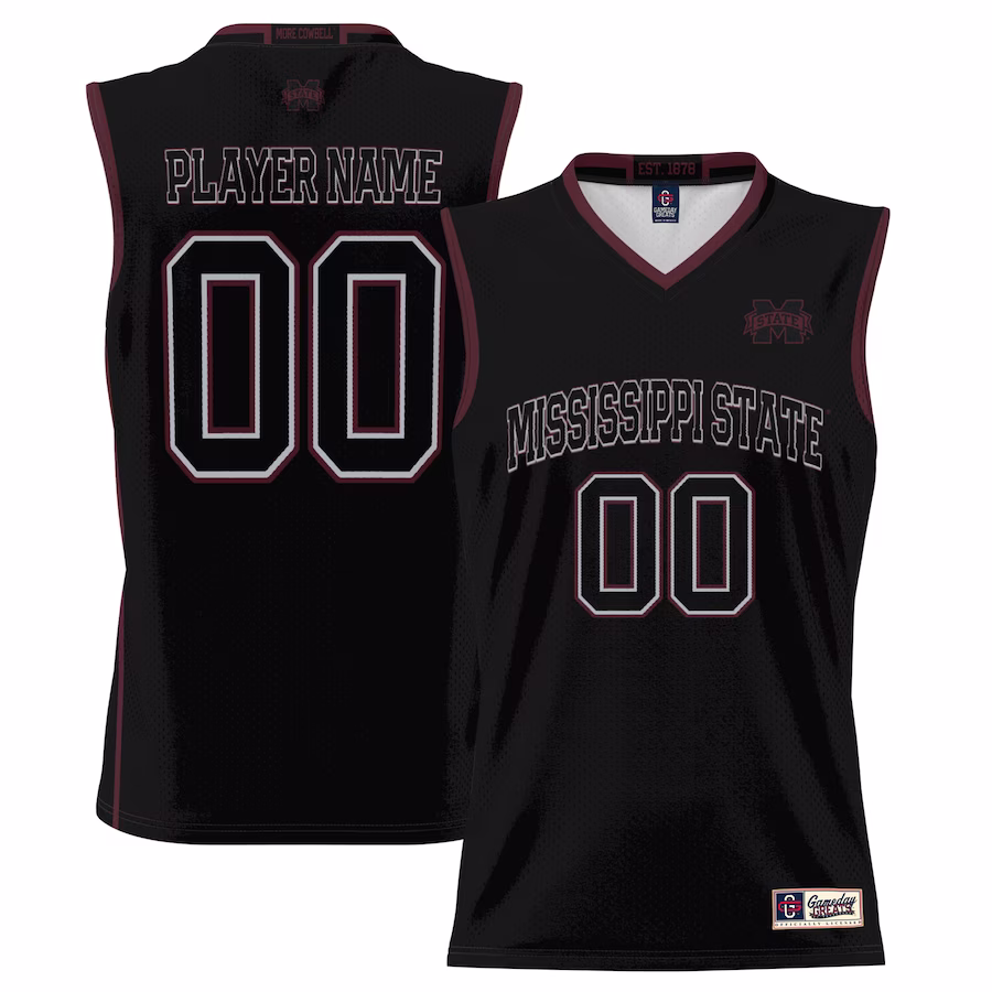 Mississippi State Bulldogs GameDay Greats Youth NIL Pick-A-Player Lightweight Basketball Jersey - Black - Puhuasuan
