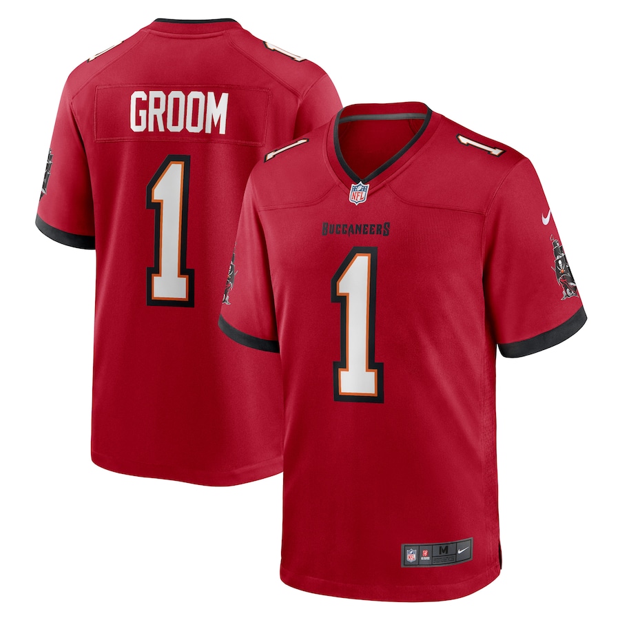 Men's Tampa Bay Buccaneers Number 1 Groom Nike Red Game Jersey - Puhuasuan