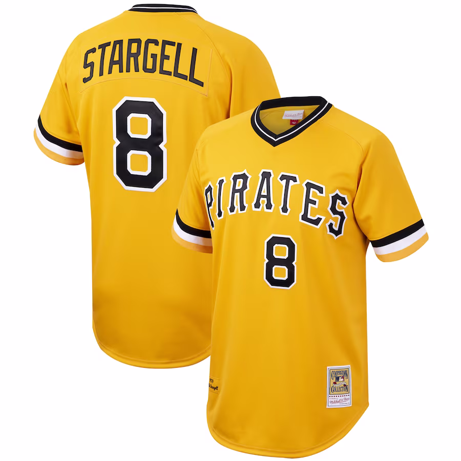 Willie Stargell Pittsburgh Pirates Mitchell & Ness Cooperstown Collection Authentic Jersey - Gold - Puhuasuan