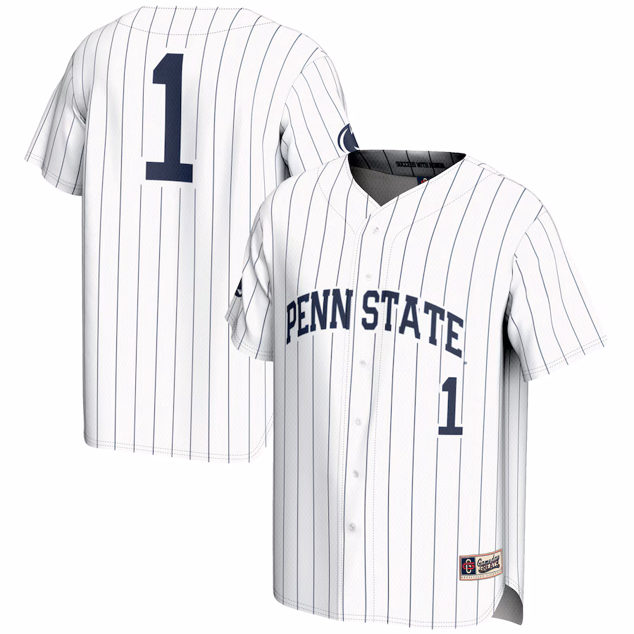 Youth GameDay Greats #1 White Penn State Nittany Lions Lightweight Baseball Fashion Jersey - Puhuasuan