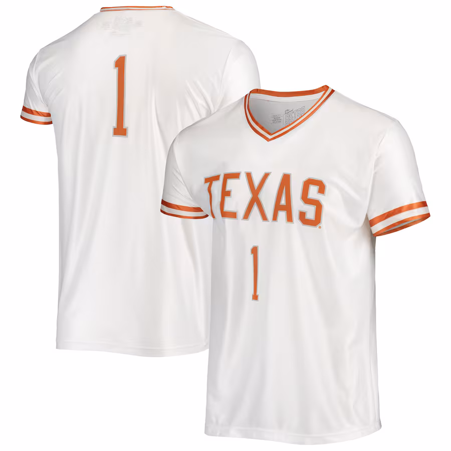 Men's Original Retro Brand White Texas Longhorns Basketball Jersey - Puhuasuan