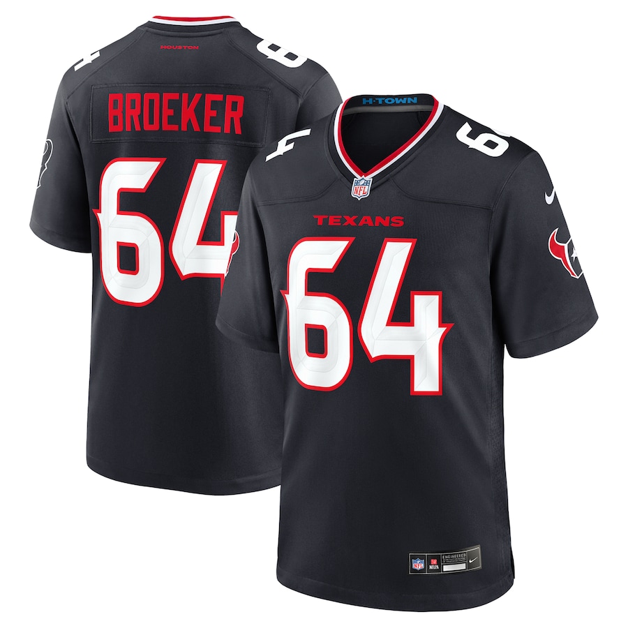Men's Houston Texans Nick Broeker Nike Navy Team Game Jersey - Puhuasuan
