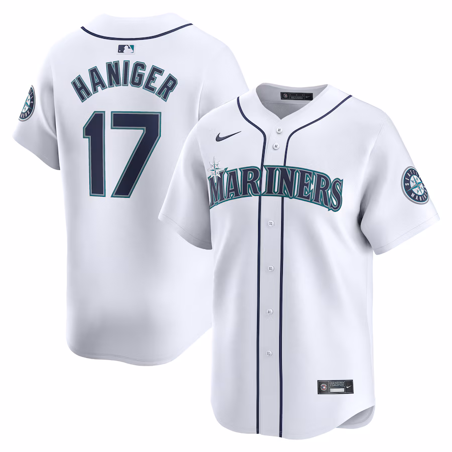 Men's Seattle Mariners Mitch Haniger Nike White Home Limited Player Jersey - Puhuasuan