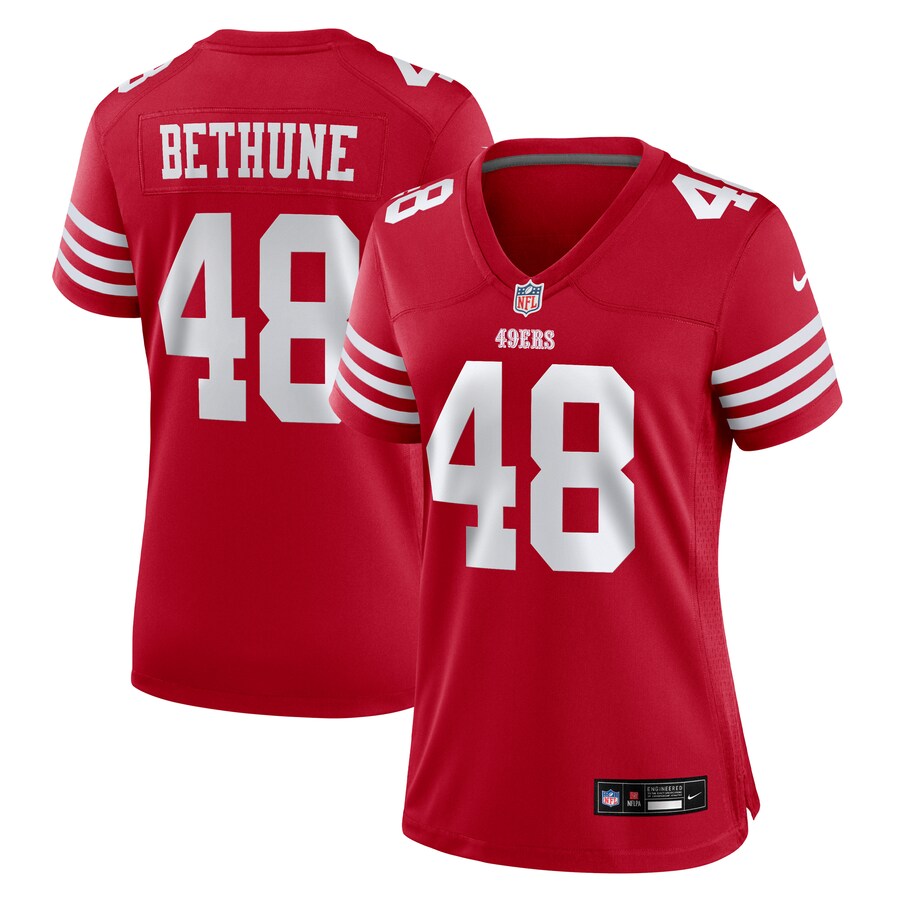 Women's San Francisco 49ers Tatum Bethune Nike Scarlet Game Jersey - Puhuasuan