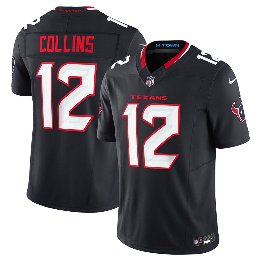 Men's Houston Texans Nico Collins Nike Navy Team Vapor F.U.S.E. Limited Jersey - Puhuasuan