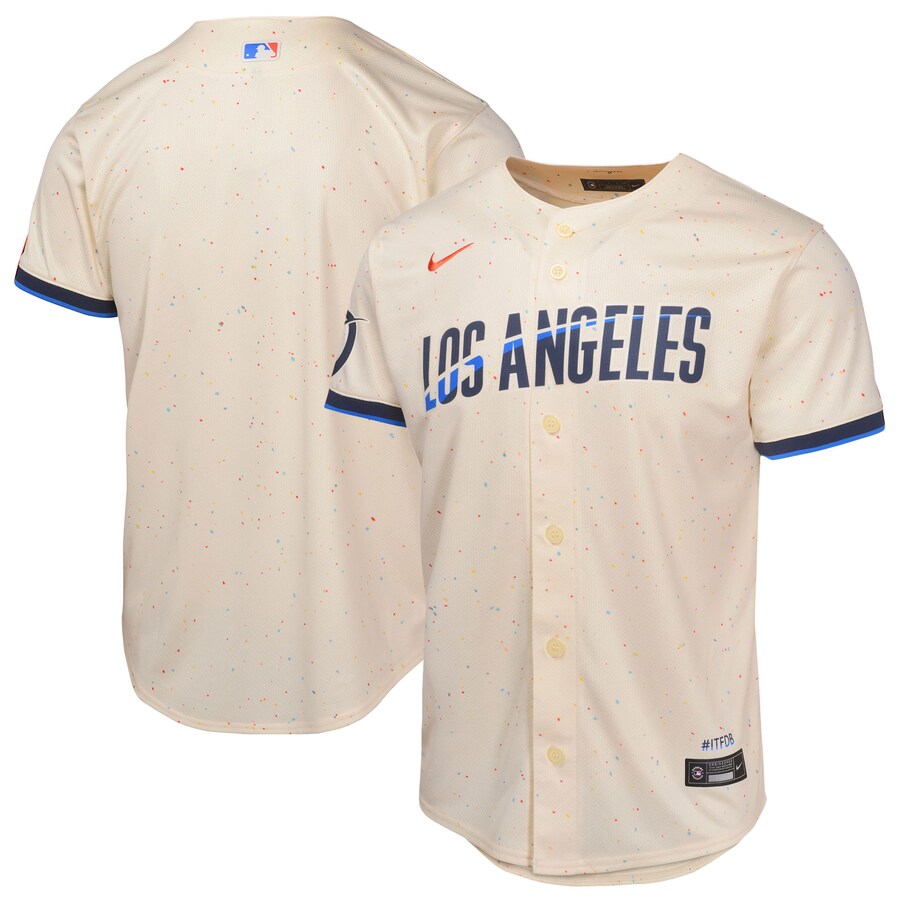 Youth Los Angeles Dodgers Nike Cream 2024 City Connect Limited Jersey - Puhuasuan