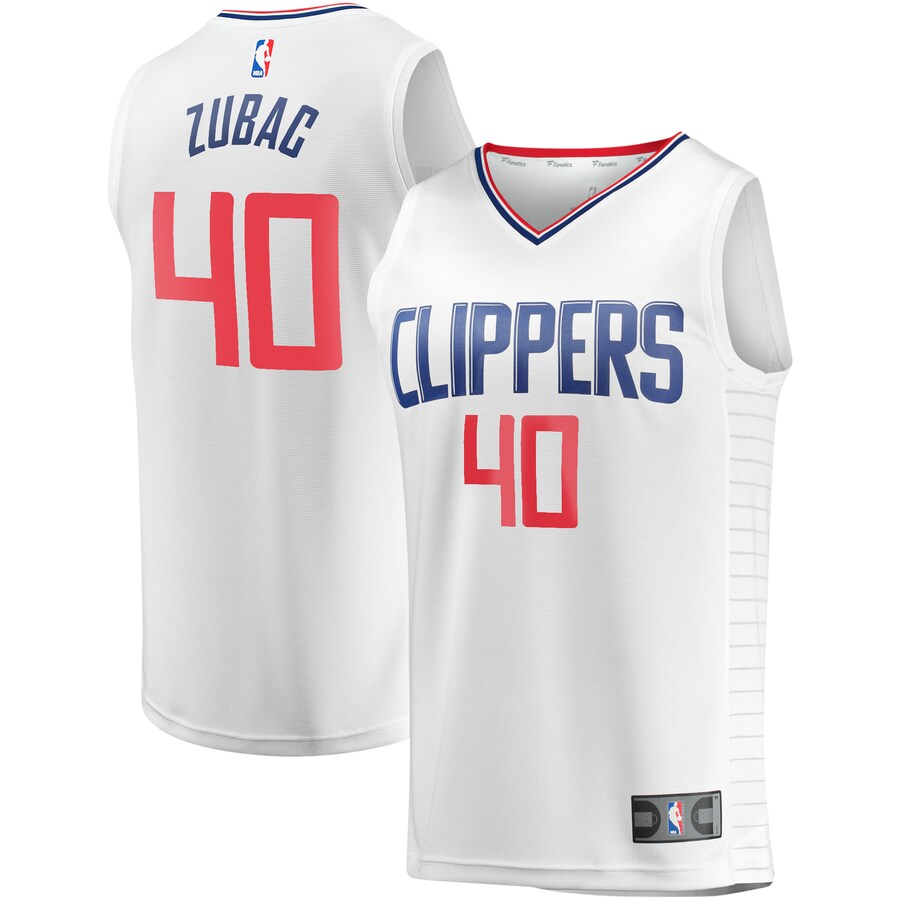 Youth LA Clippers Ivica Zubac Fanatics White Fast Break Player Jersey - Association Edition - Puhuasuan