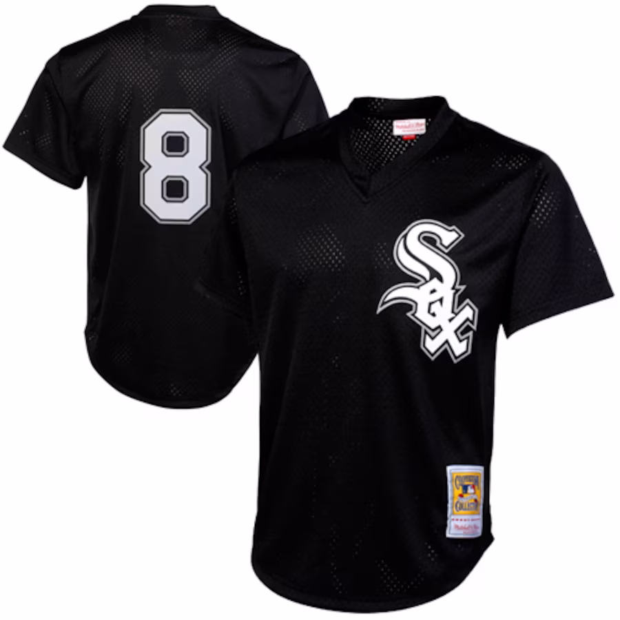 Men's Chicago White Sox Bo Jackson Mitchell & Ness Black 1993 Authentic Cooperstown Collection Batting Practice Jersey - Puhuasuan