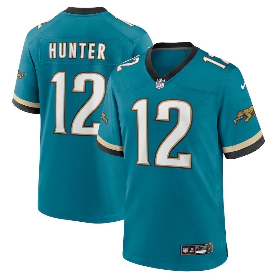 Men's Jacksonville Jaguars Travis Hunter Nike Teal 2025 NFL Draft First Round Pick 2nd Alternate Game Jersey - Puhuasuan