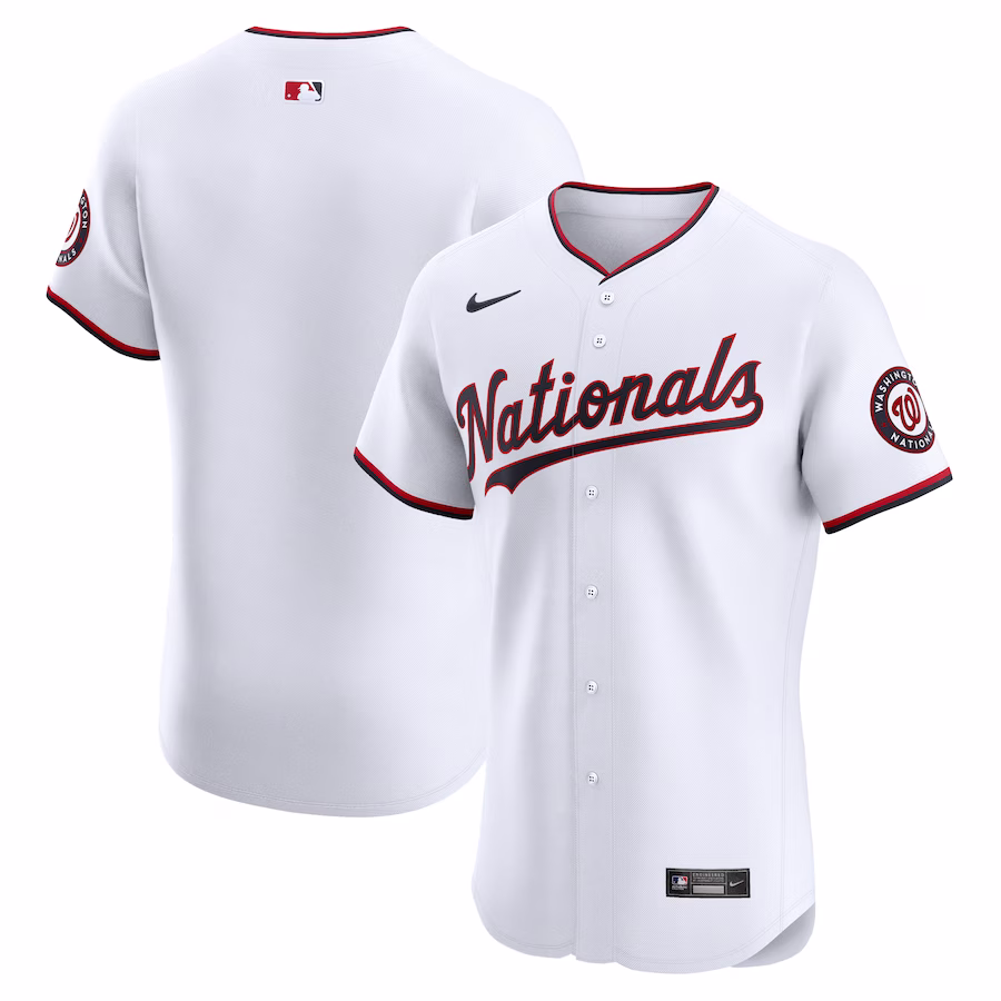 Men's Washington Nationals Nike White Home Elite Jersey - Puhuasuan