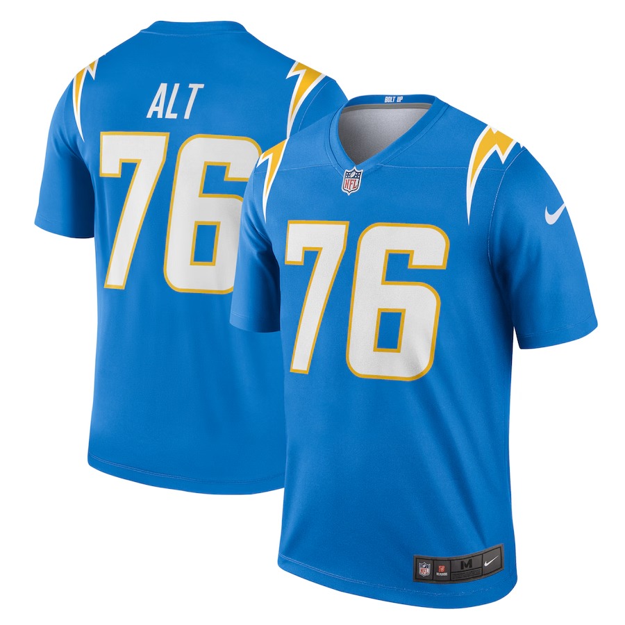 Men's Los Angeles Chargers Joe Alt Nike Powder Blue Team Legend Player Performance Top - Puhuasuan