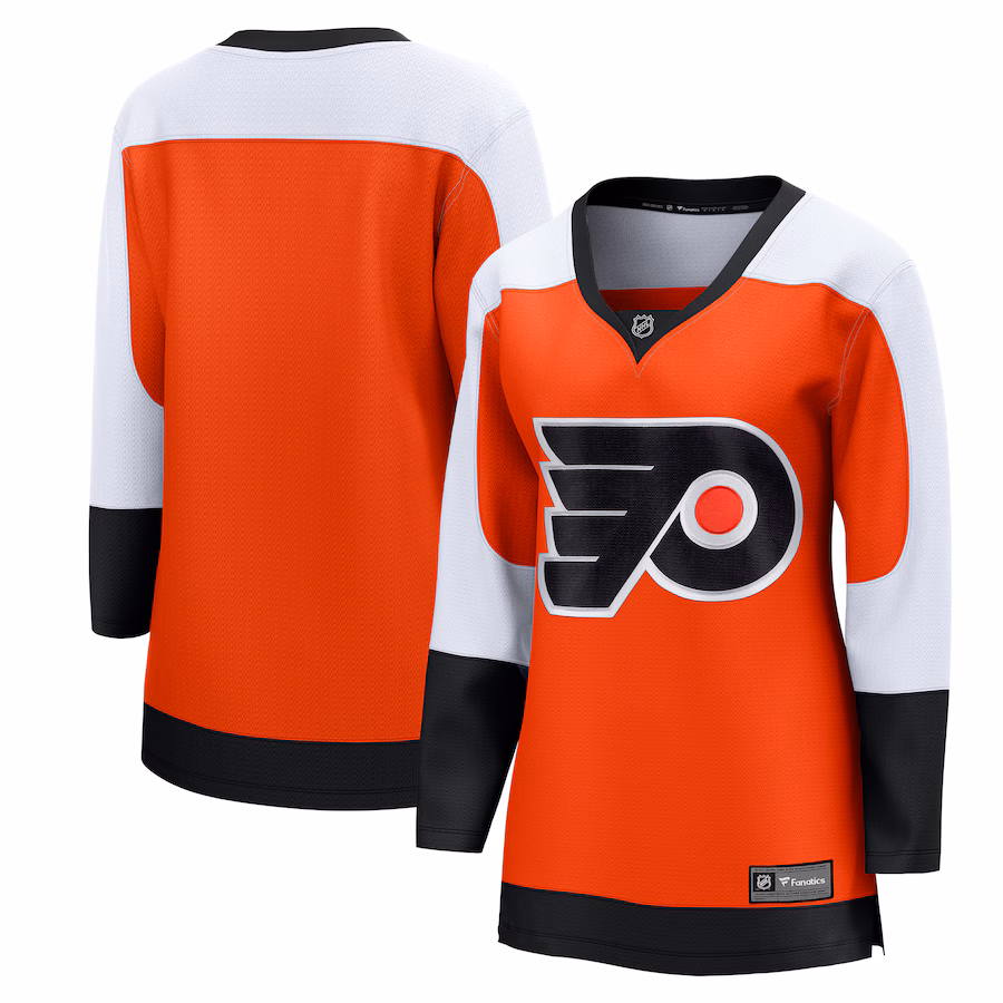 Women's Philadelphia Flyers Fanatics Burnt Orange Home Premier Breakaway Jersey - Puhuasuan