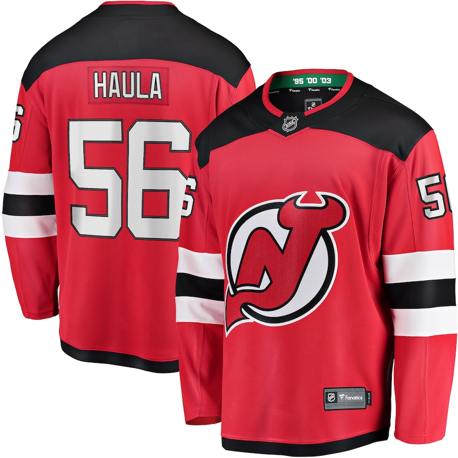 Men's New Jersey Devils Erik Haula Fanatics Red Home Breakaway Player Jersey - Puhuasuan
