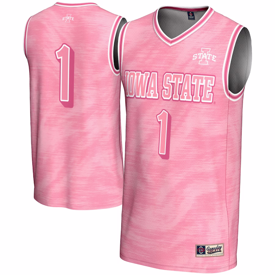 #1 Iowa State Cyclones GameDay Greats Unisex Lightweight Basketball Jersey - Pink - Puhuasuan