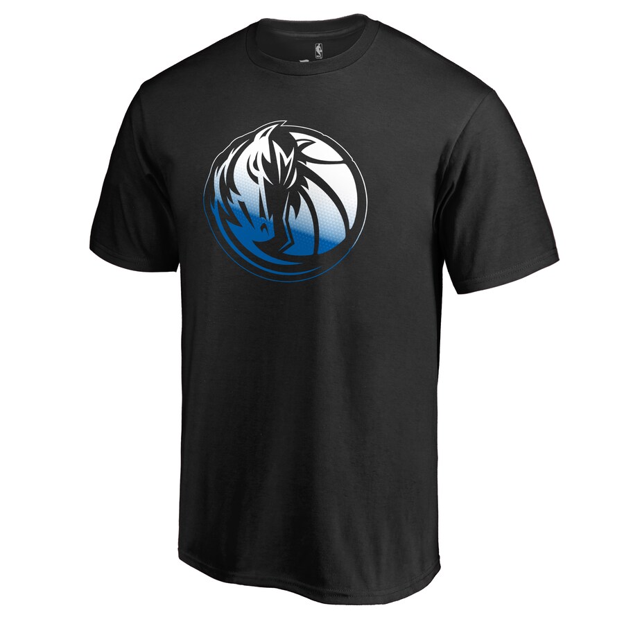 Men's Dallas Mavericks Black Gradient Logo T-Shirt - Puhuasuan