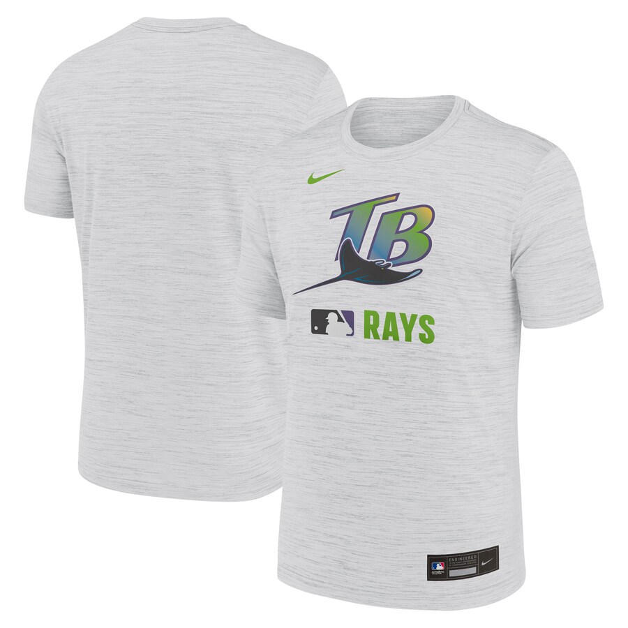 Men's Tampa Bay Rays Nike White Authentic Collection Velocity Performance Practice T-Shirt - Puhuasuan