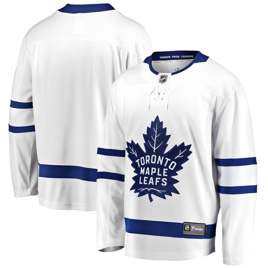 Men's Toronto Maple Leafs Fanatics Branded White Breakaway Away Jersey - Puhuasuan