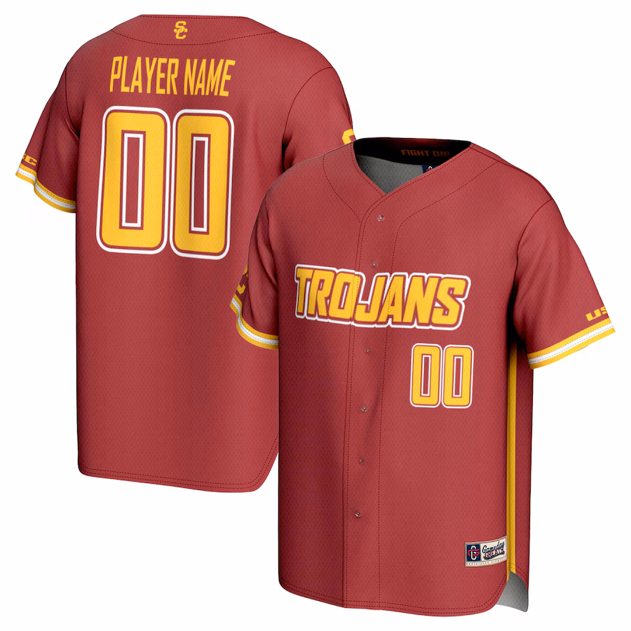 USC Trojans GameDay Greats Youth NIL Pick-A-Player Baseball Lightweight Jersey - Cardinal - Puhuasuan